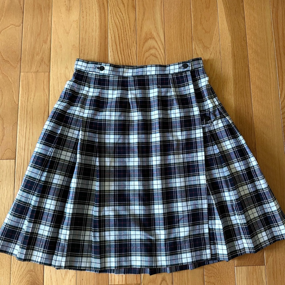 Dark Academia Pleated Plaid Uniform Skirt